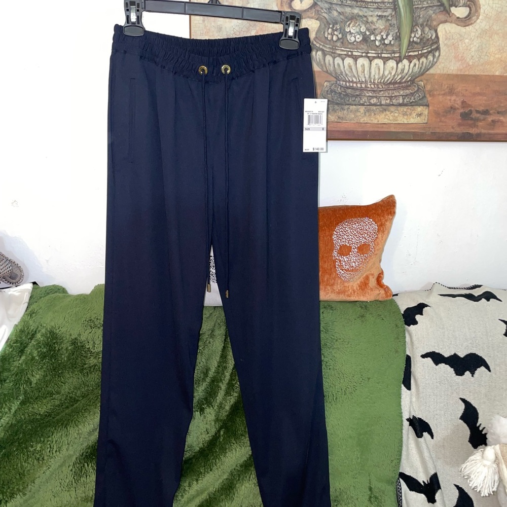 Michael Kors Navy Drawstring Pants